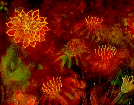 Allium Garden Deep by artist Francine Funke